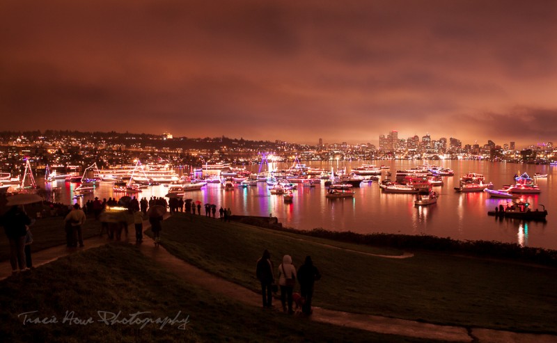 Holiday boat parade Seattle