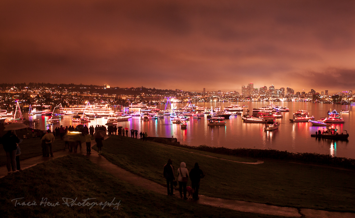 Holiday boat parade Seattle Tracie Travels