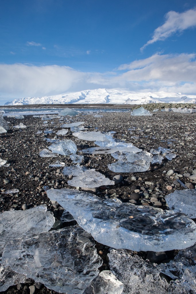 Jokulsarlon beach ice