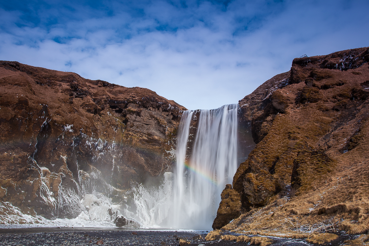 Skogafoss - winter travel Iceland