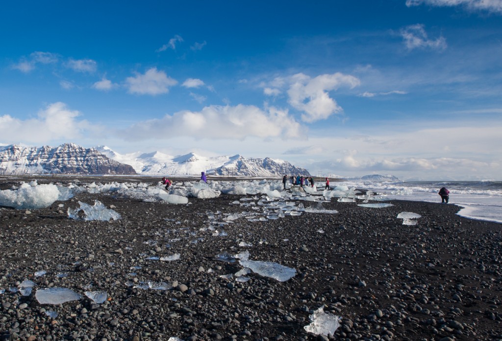 Not so busy beach in Iceland