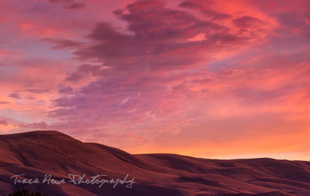 Eastern Washington hills sunset