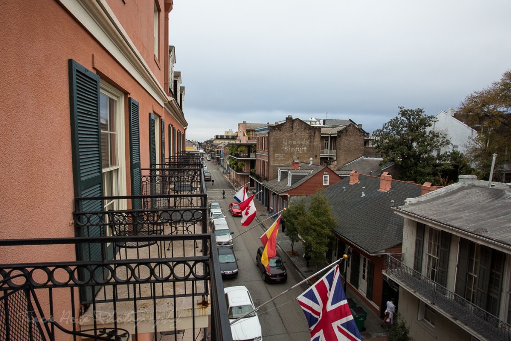 from the balcony Dauphine Orleans Hotel