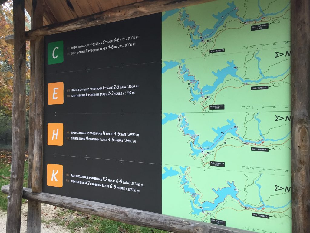 Plitvice Lakes route map