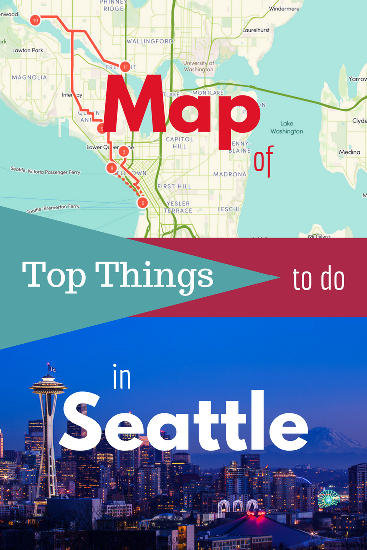 Route map of things to do in Seattle