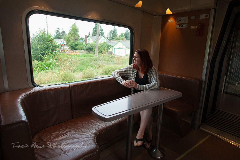 Amtrak Cascades train window