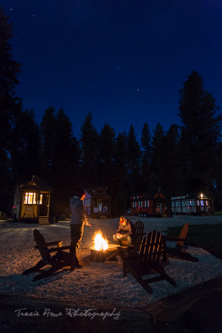 campfire at Leavenworth Tiny House Village